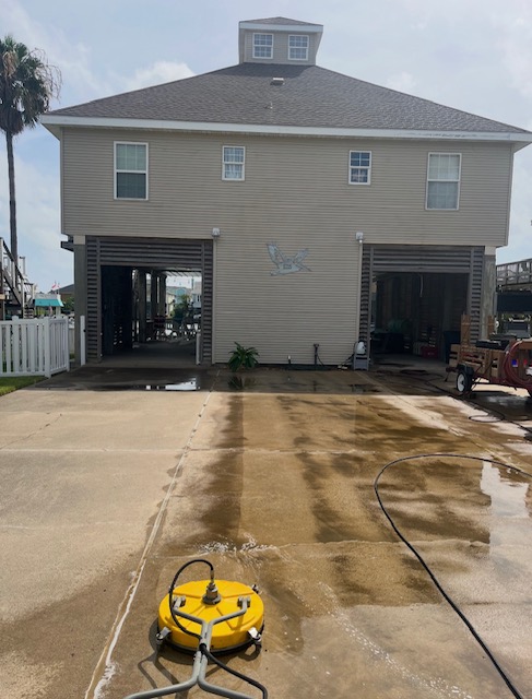 Professional driveway pressure washing